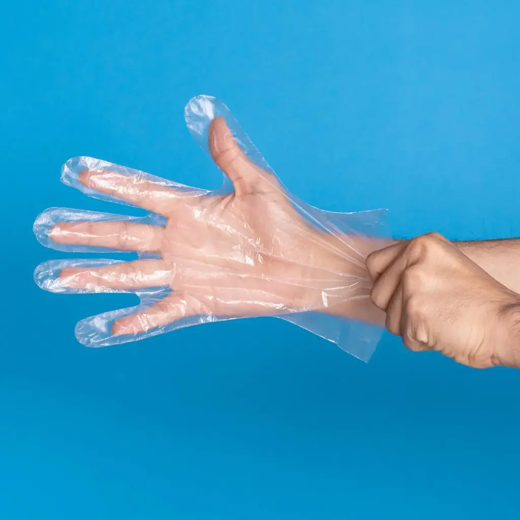 Guantes de plastico bolsa x 100 uni